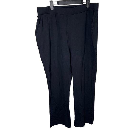 NWT Universal Standard Pull On High Rise Wide Leg Trouser Pants Black M (18-20) - Picture 1 of 8